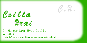 csilla urai business card